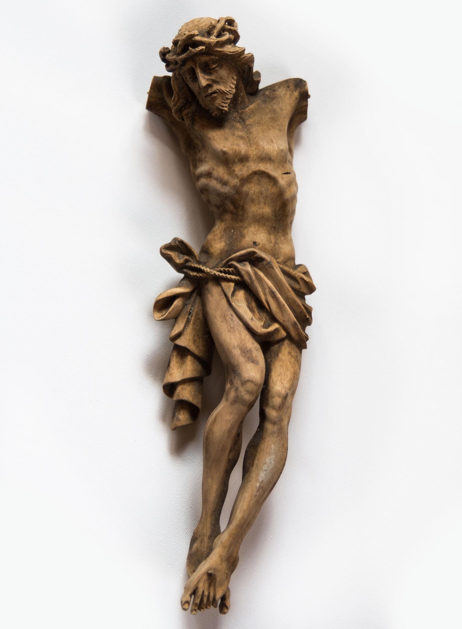 Piękna Stara Drewniana Figurka Chrystusa bez rąk