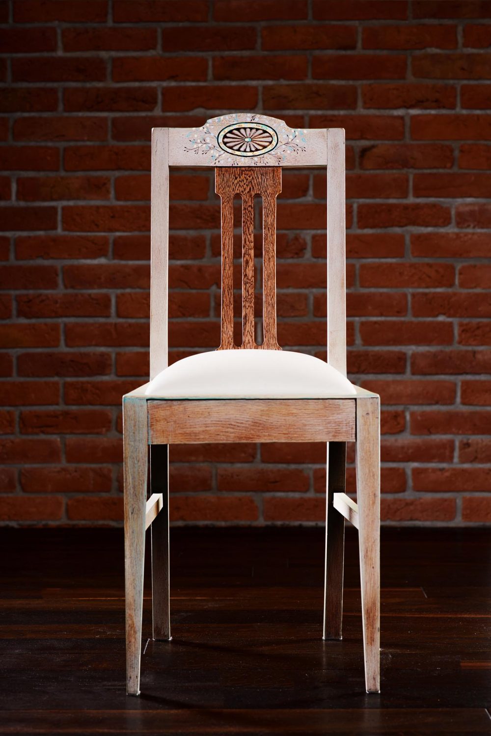 100 Letnie Krzesło Dębowe po Renowacji Malowane Ręcznie