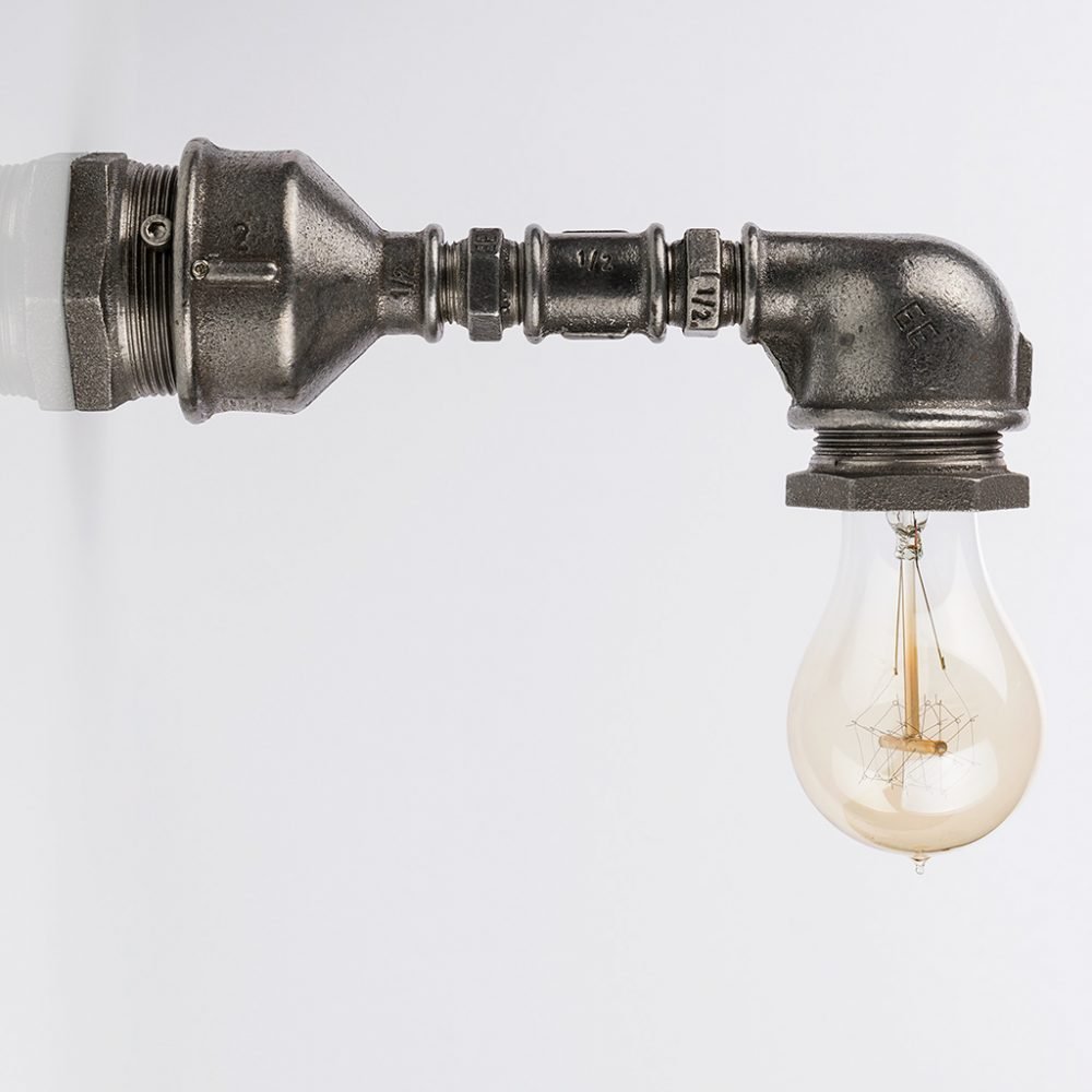 Industrialna Lampa Loft z Rur. Lampa wykonana z hydraulicznych rur