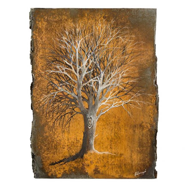 Obraz Malowany na Drewnie zatytułowany Drzewo Życia