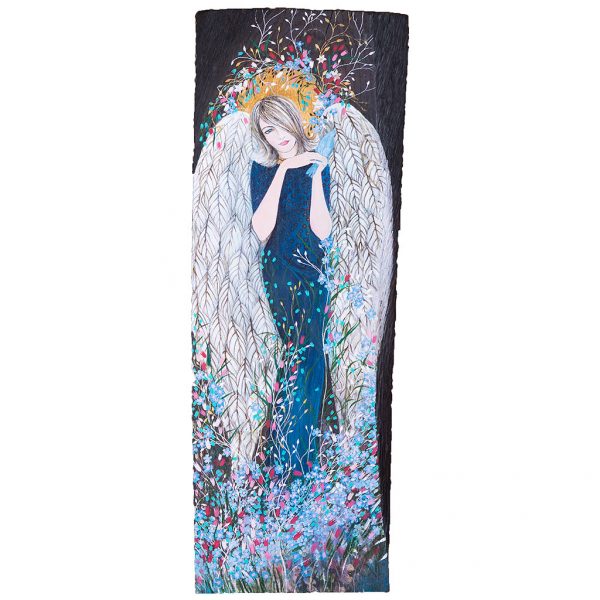 Ręcznie malowany Anioł Niebieski