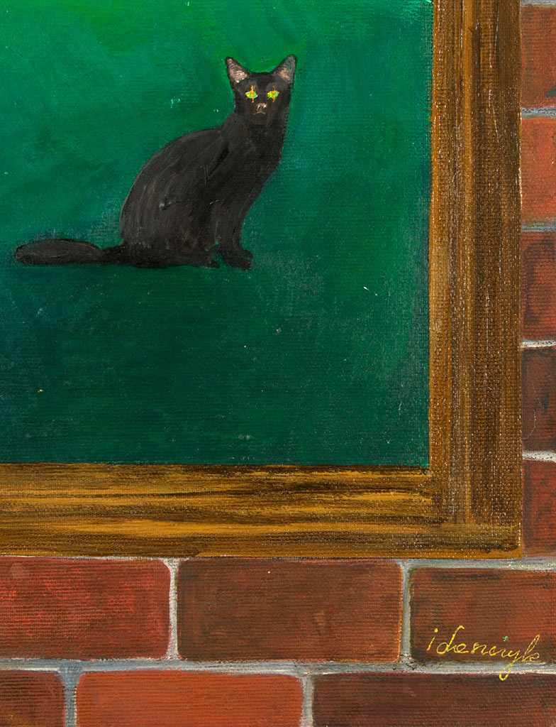 Obraz z kotem - fragment obrazu Anioł w auroli