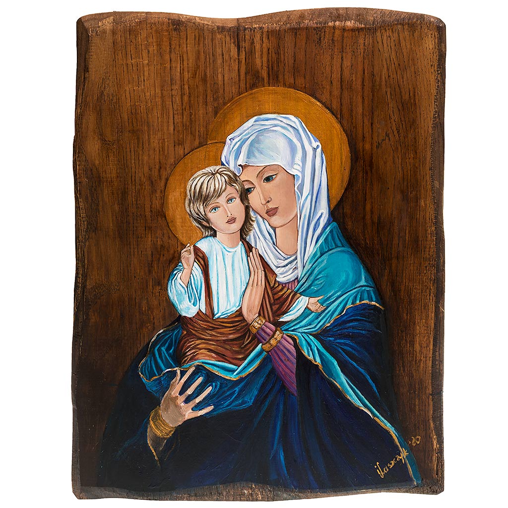 Obraz Matki Boskiej na drewnie