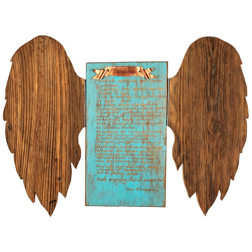 Drewniane skrzydła - dekoracja na ścianę